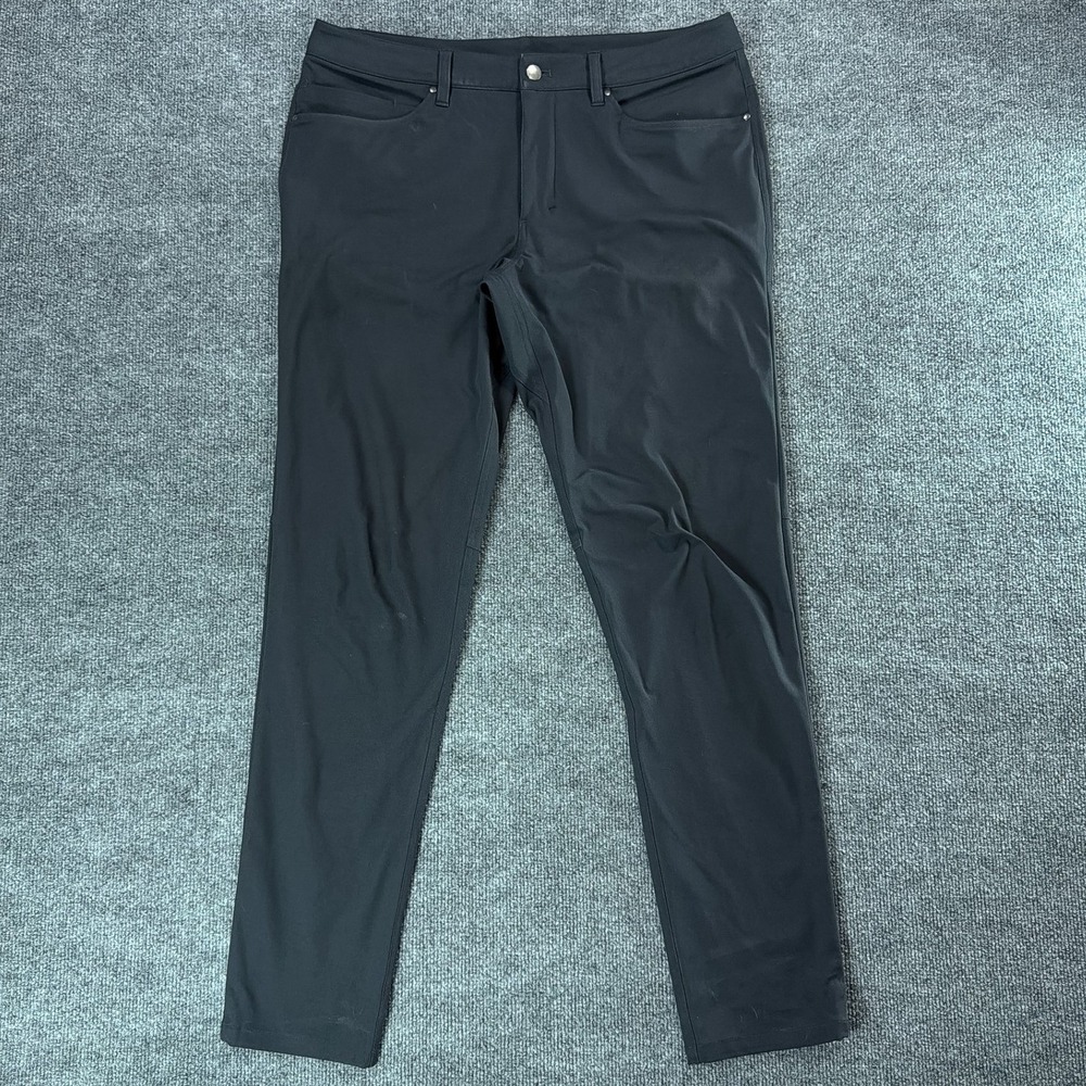 Lululemon ABC Pant Slim Warpstreme Black Mens 34 Athleisure Fall Casual Preppy